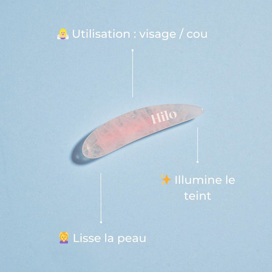 Mon mini Gua Sha en quartz rose