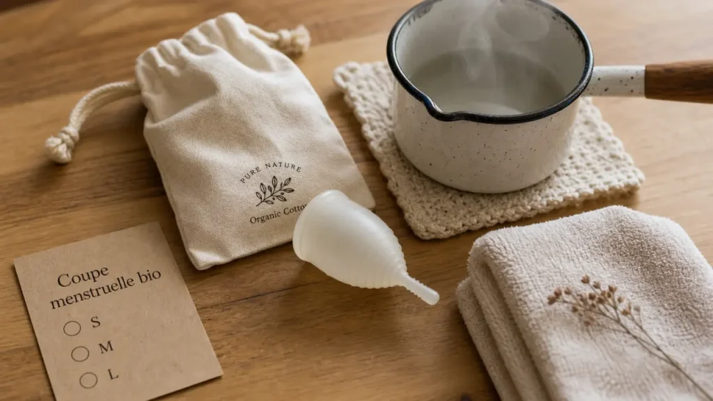 Coupe menstruelle bio : choisir la matière, la taille et l’entretien qui évitent les erreurs