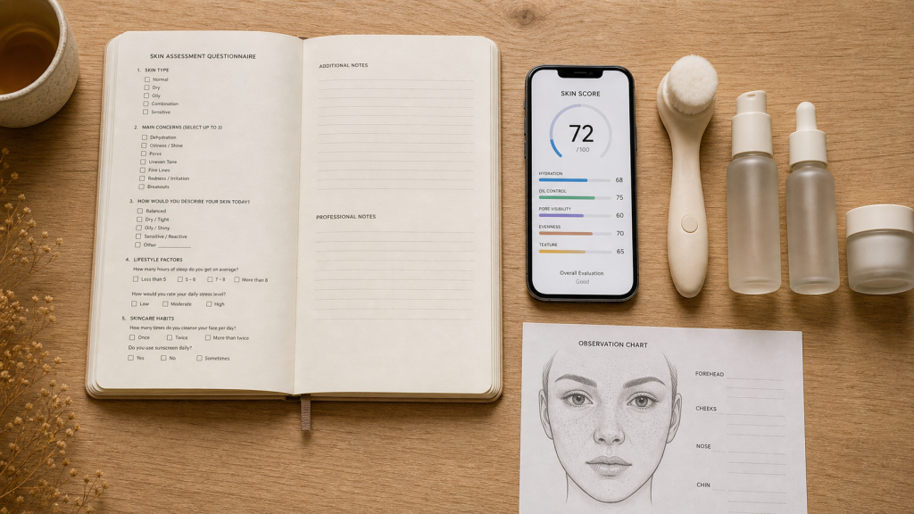 Diagnostic peau visage gratuit : peau grasse, sèche ou mixte