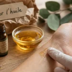 dilution huile essentielle : mélange avec pipette et huile végétale