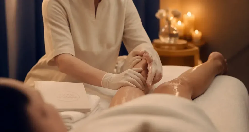 Drainage lymphatique pour jambes lourdes et œdèmes, cheville et bas de jambe