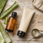 Gel sabila pur, bio ou buvable sur table en bois