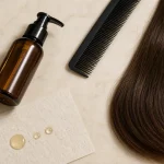 Huile pour cheveux lisse, effet non gras anti-frisottis sur cheveux lissés