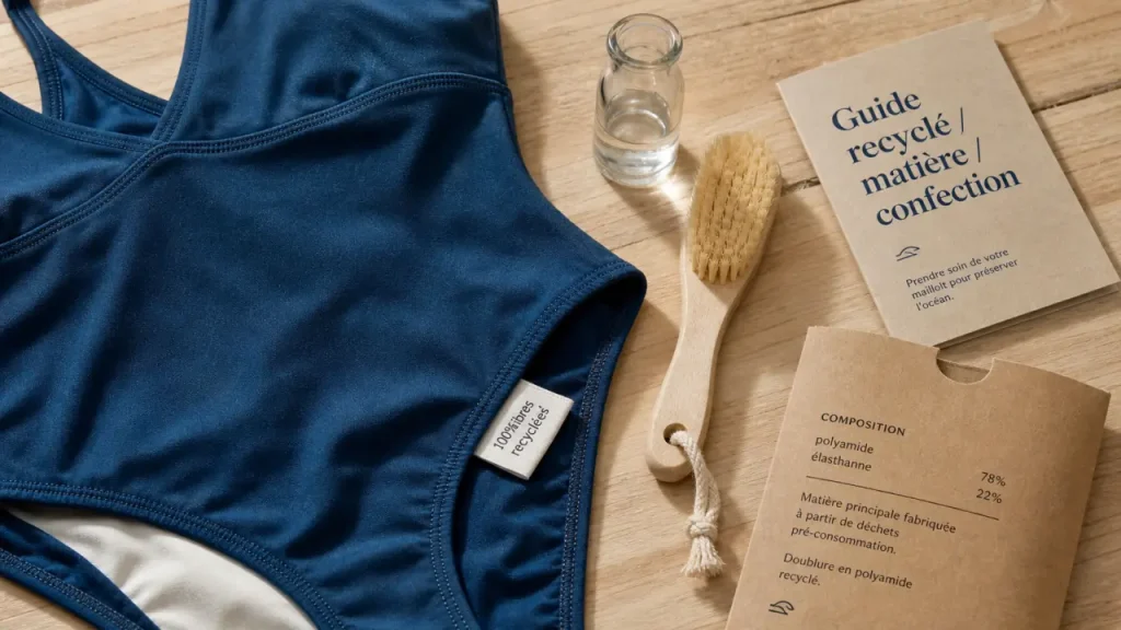 Maillot de bain recyclé : matières, maintien et preuves pour choisir sans greenwashing