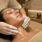 Miracle face : drainage lymphatique facial, mains gantées