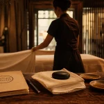 Tulipe massage à Paris : cabine de massage avec huiles et serviette