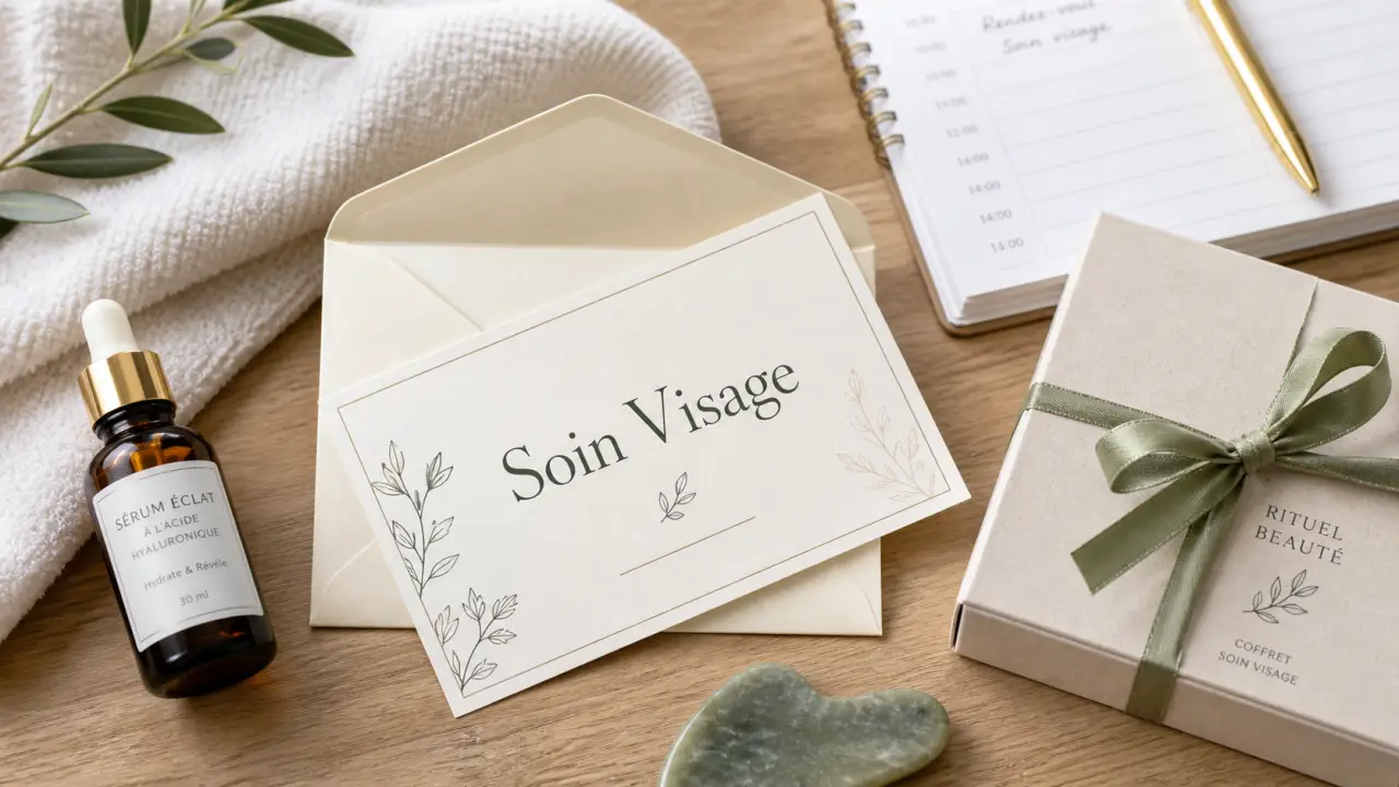 carte cadeau soin visage : montant juste, envoi rapide, validité claire