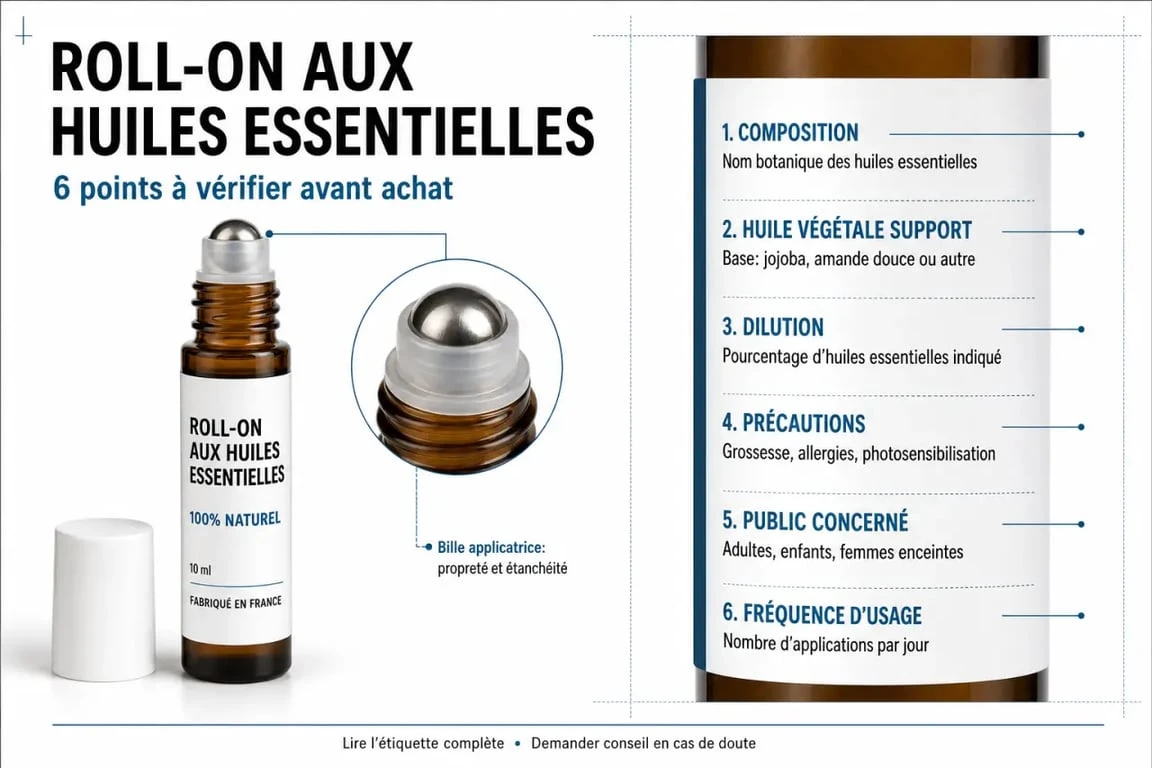 Roll on huiles essentielles : composition, dilution et critères de qualité à vérifier avant l'achat