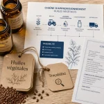 Fournisseur huiles végétales cosmétiques : huiles végétales traçables en flacons
