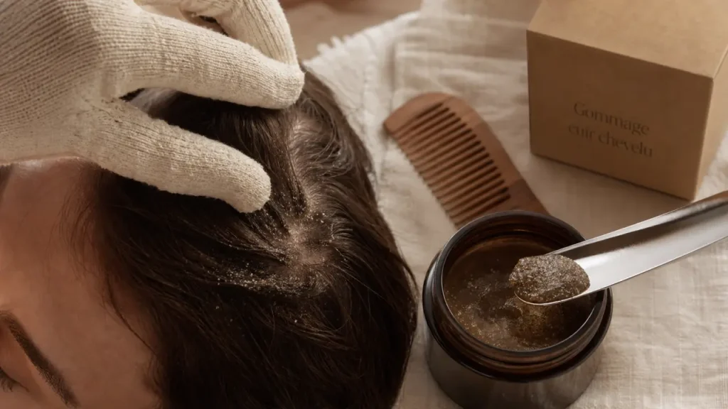 Racines lourdes, cuir chevelu sensible : le bon usage du gommage cheveux