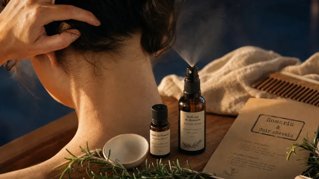 Romarin et cheveux : pousse, cuir chevelu et précautions d’usage