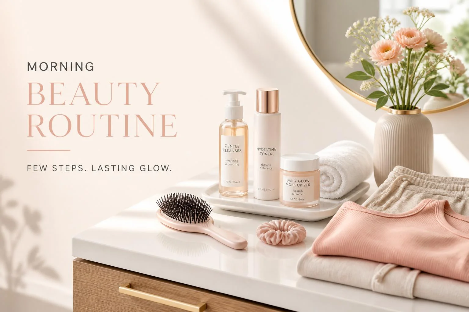 Routine beauté du matin en 5 minutes : peau nette