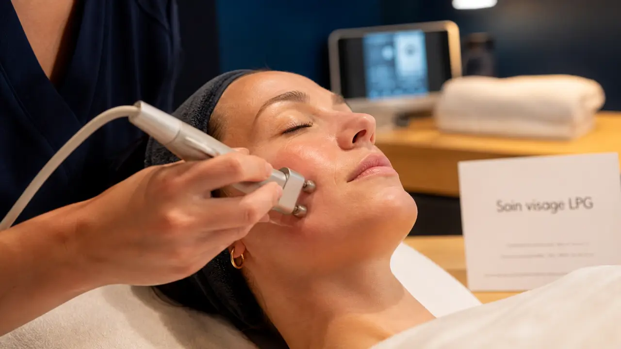 Soin visage lpg : appareil d’endermologie sur la joue