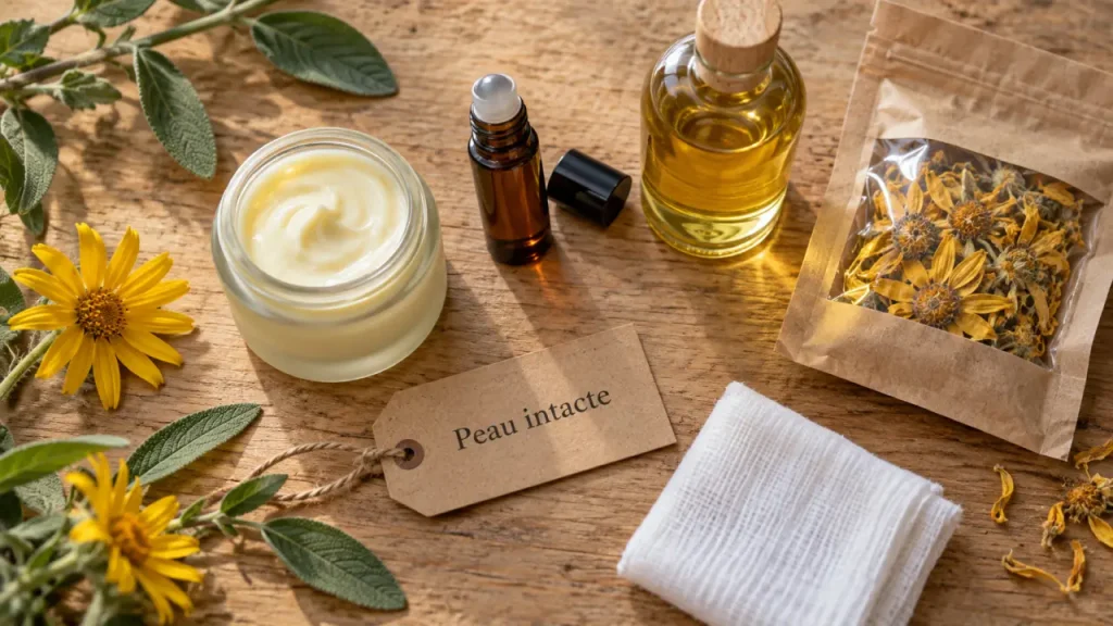 Arnica et huiles essentielles : pourquoi éviter ce mélange sur une peau lésée
