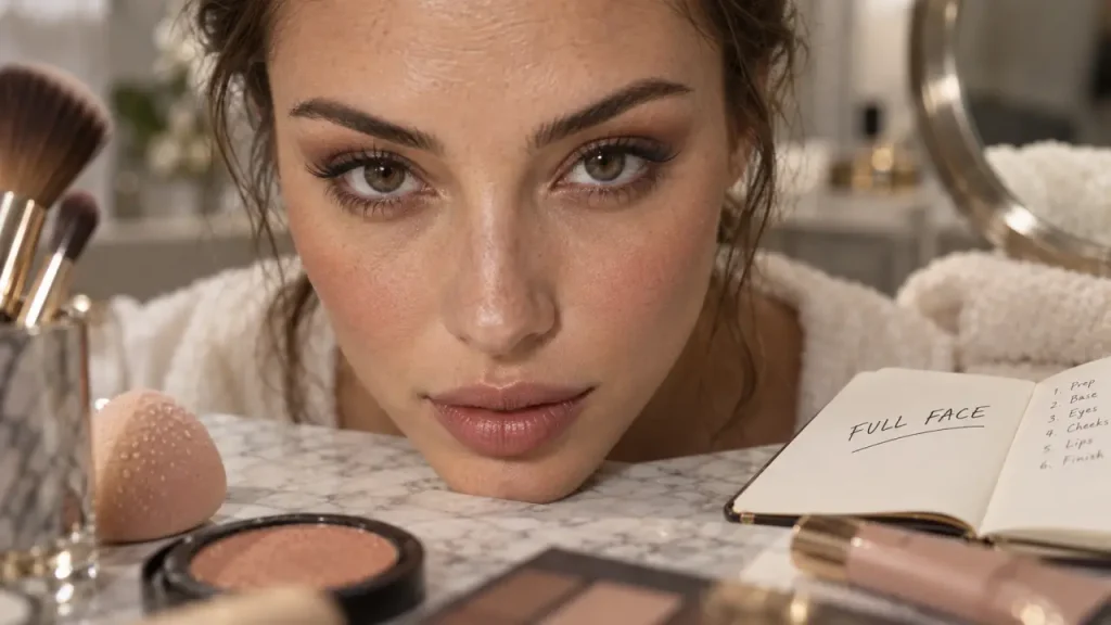 Full face maquillage : comment obtenir un teint complet, naturel et sans effet masque