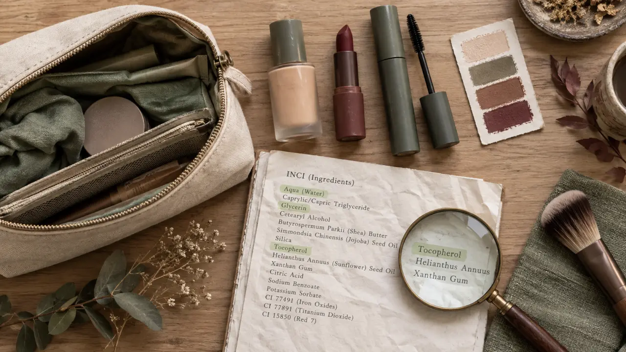 Maquillage vegan bio : liste INCI et loupe avant achat