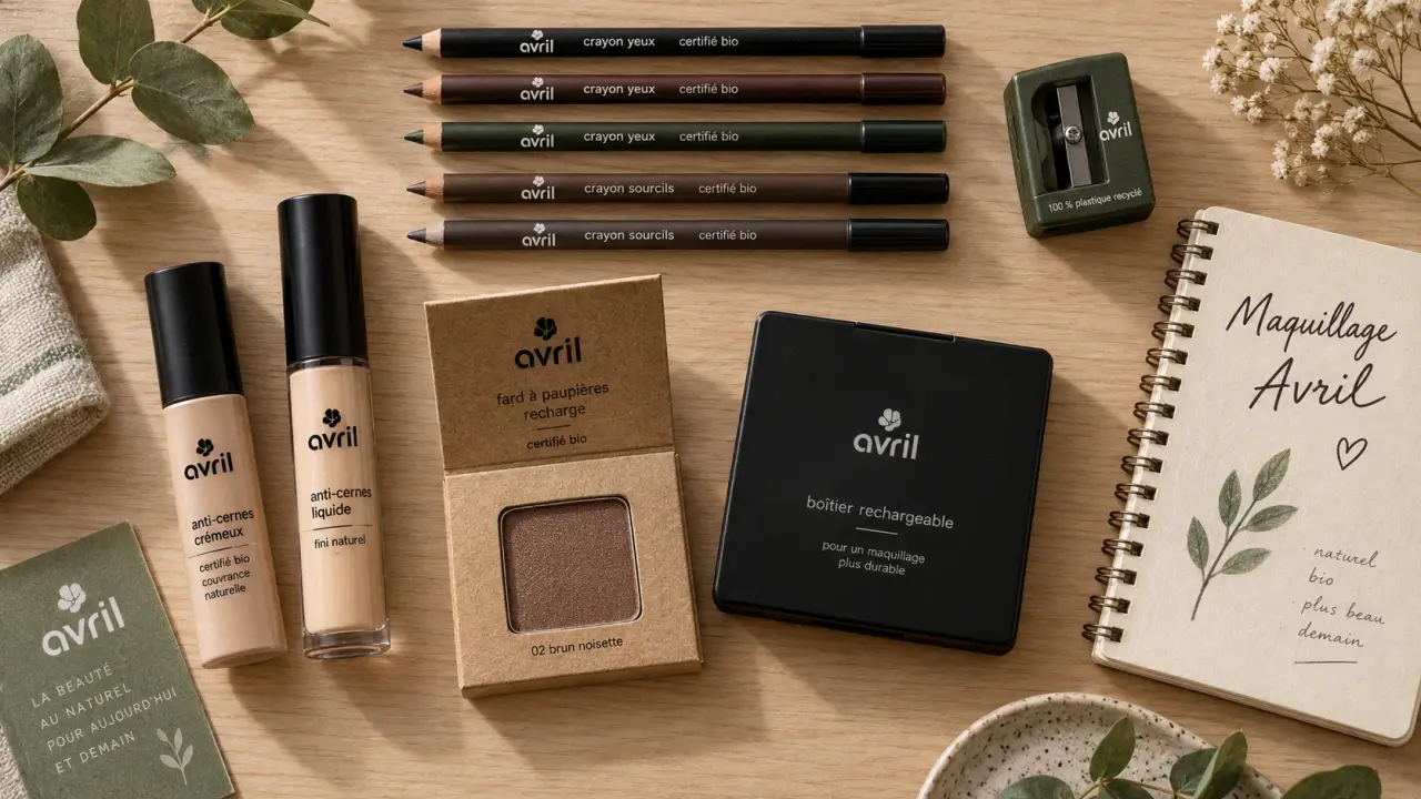 Avril maquillage : correcteur et anti-cernes avec palette rechargeable bio