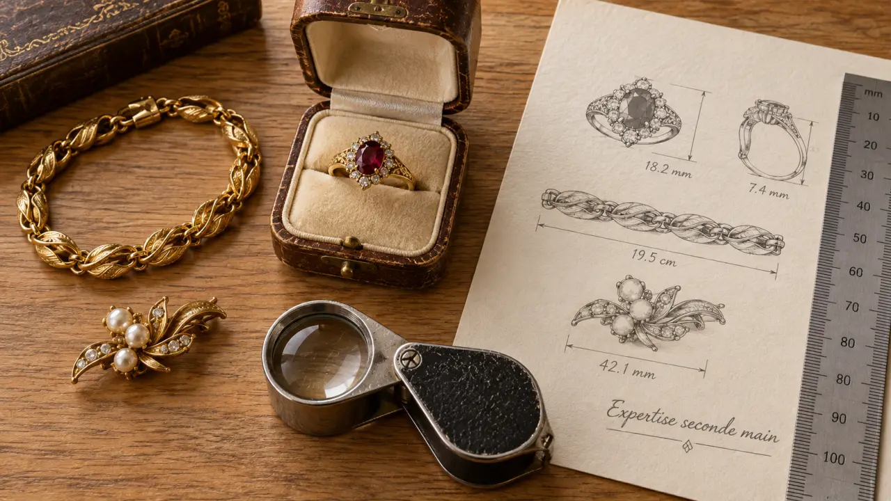 Bijoux seconde main : bague ancienne avec fiche d’expertise