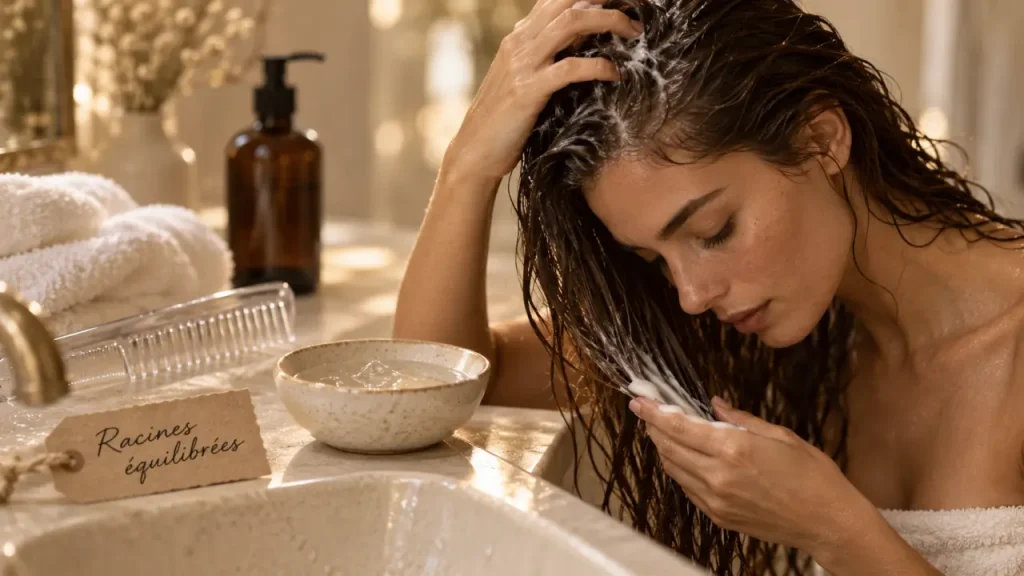 Cheveux gras et pointes sèches : une routine, deux zones à traiter